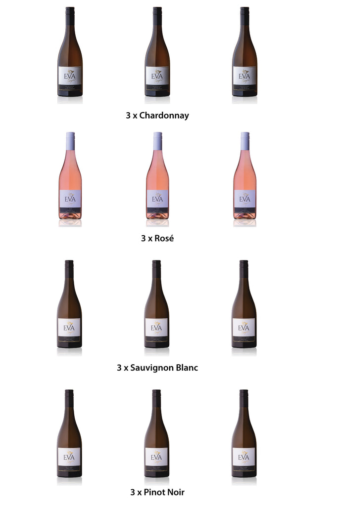 Mixed 12 pack of Eva Pemper Premium wines of Marlborough, New Zealand